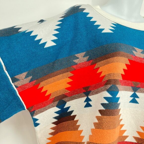 Unbranded Southwestern Geometric Print Sweater Long Sleeve Crew Neck Unisex XL - Picture 2 of 6